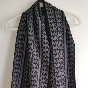 Gray MK sweater scarf